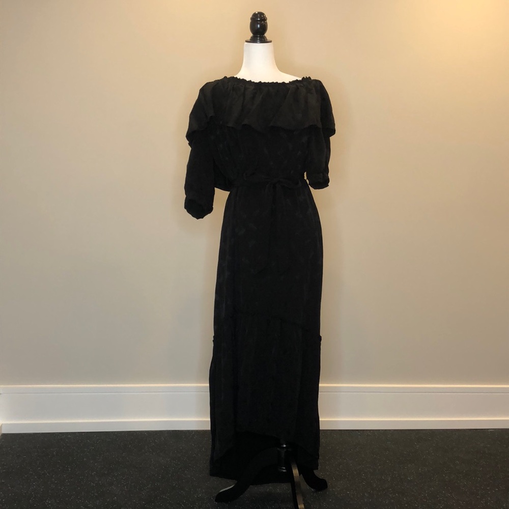 FINAL SALE! Black Off the Shoulder Tiered Topshop Maxi Dress